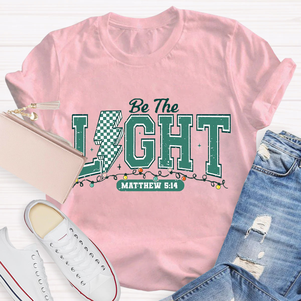 Be The Light Plaid T-Shirt