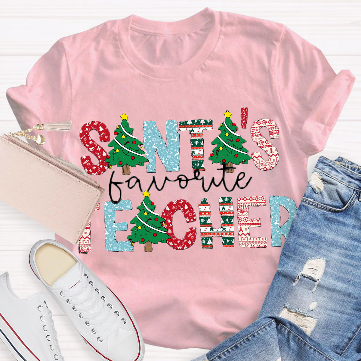 Santa's Favorite Teacher T-Shirt