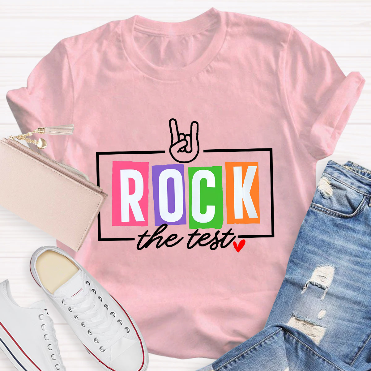 Rock the Test Teacher T-Shirt