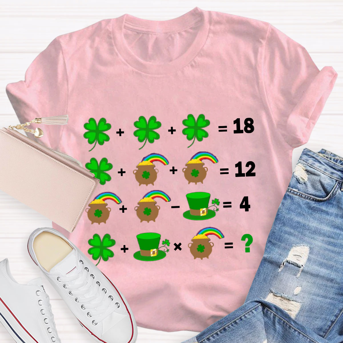 Math Teacher St Patrick's Day T-Shirt