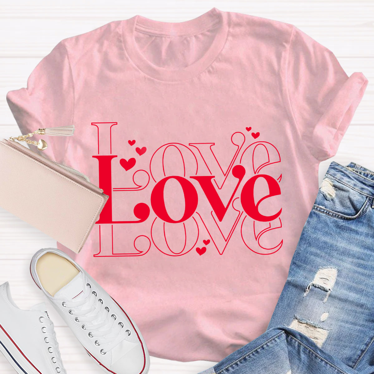 Cute Valentine Heart Teacher T-Shirt