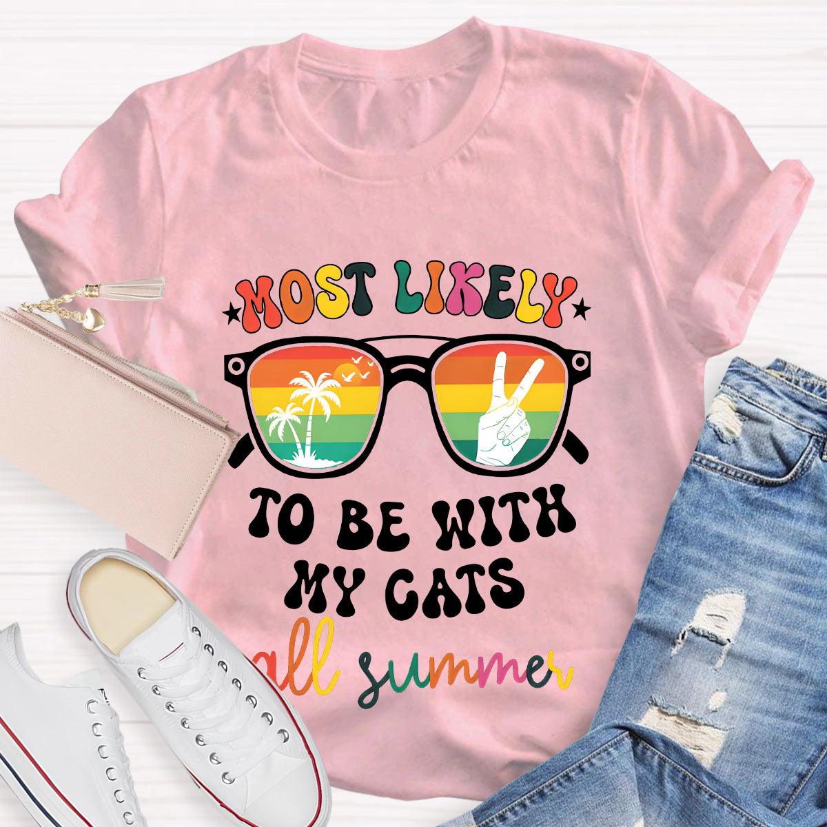 Personalized Text Most Likely To Do Something All Summer T-Shirt
