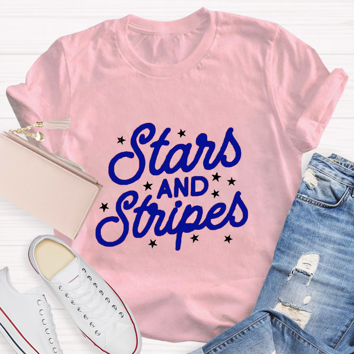 Stars And Stripes Teacher T-Shirt