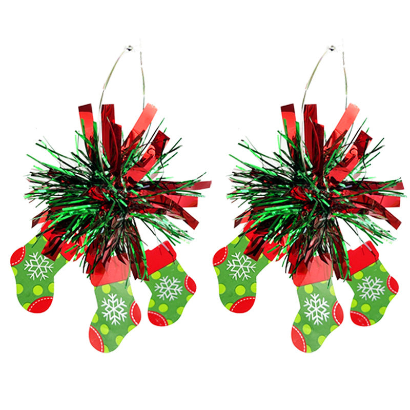 Christmas Gingerbread Man Christmas Stocking Candy Earrings