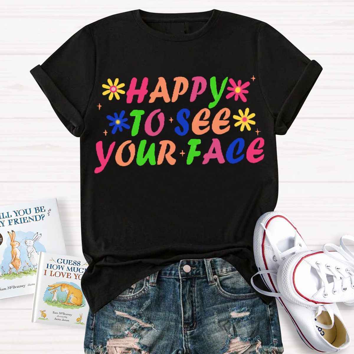 Happy To See Your Face Back To School Teacher Shirt