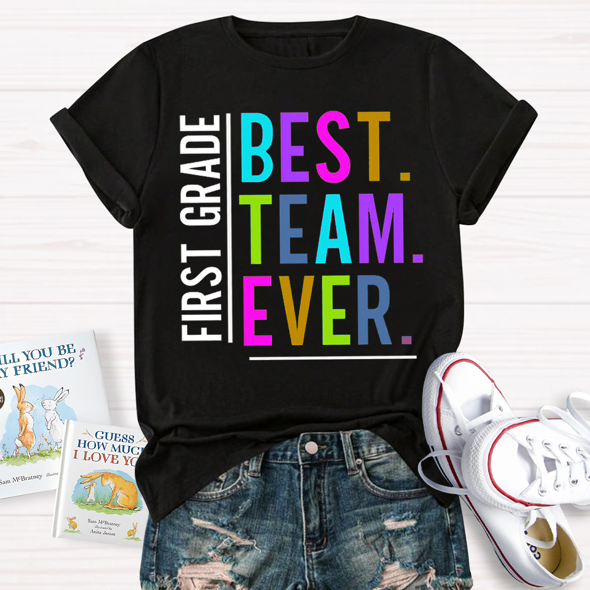 Personalized  Grade Best Team Ever Crew Neck Casual T-Shirt