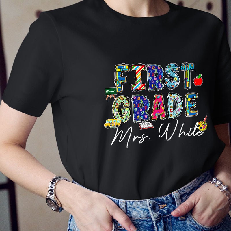 Personalized Grade And Name Back To School Teacher T-Shirt