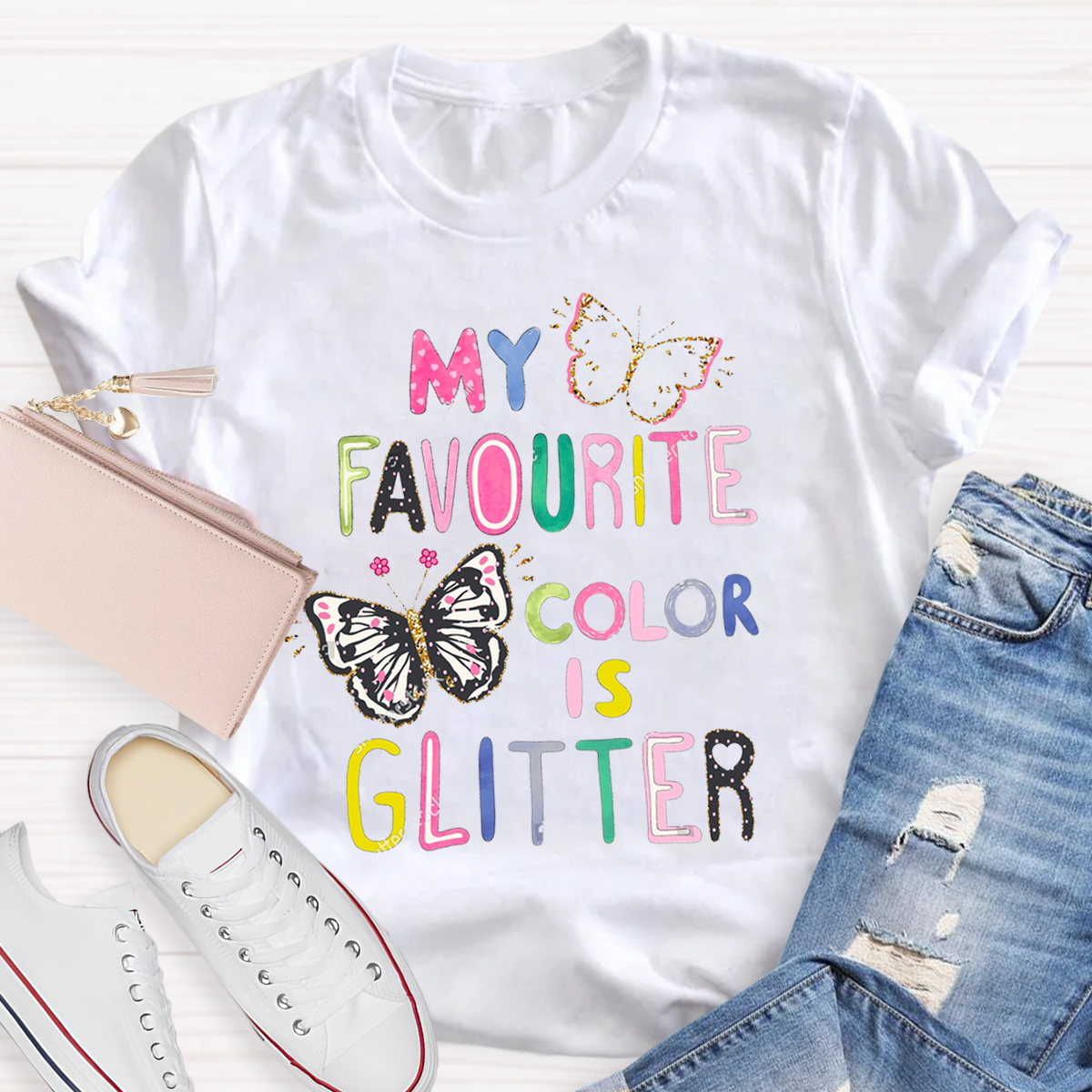 My Favorite Color is T-Shirt Glitter T-shirt