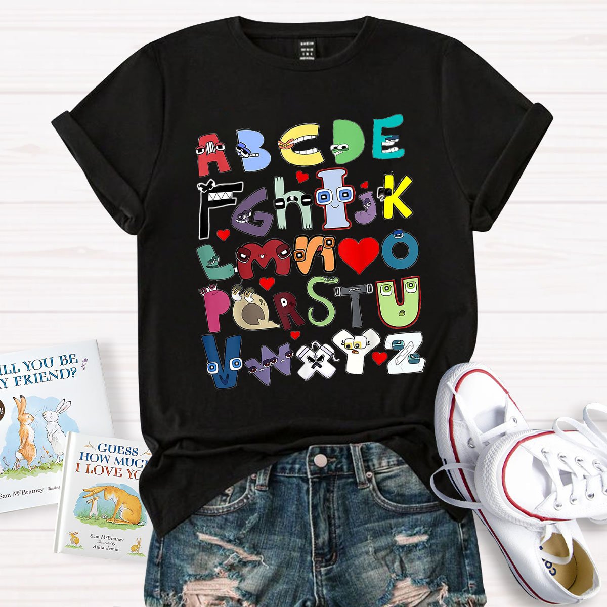 Alphabet Clipart Teacher Shirt