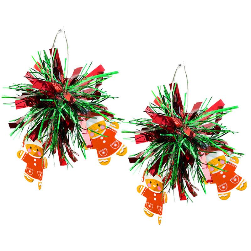 Christmas Gingerbread Man Christmas Stocking Candy Earrings