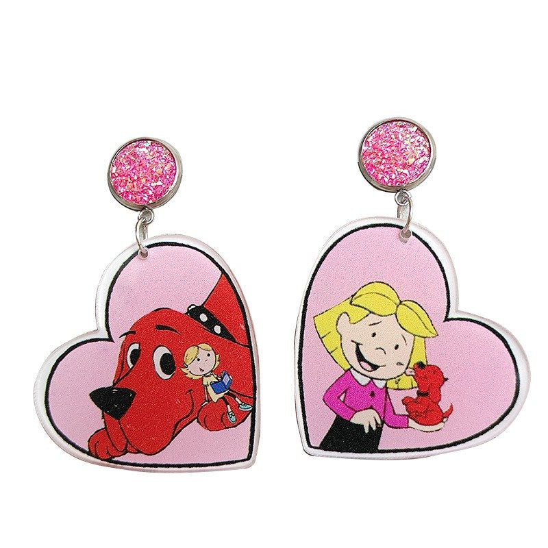 Cute Mouse Eating Cookies Acrylic Earrings