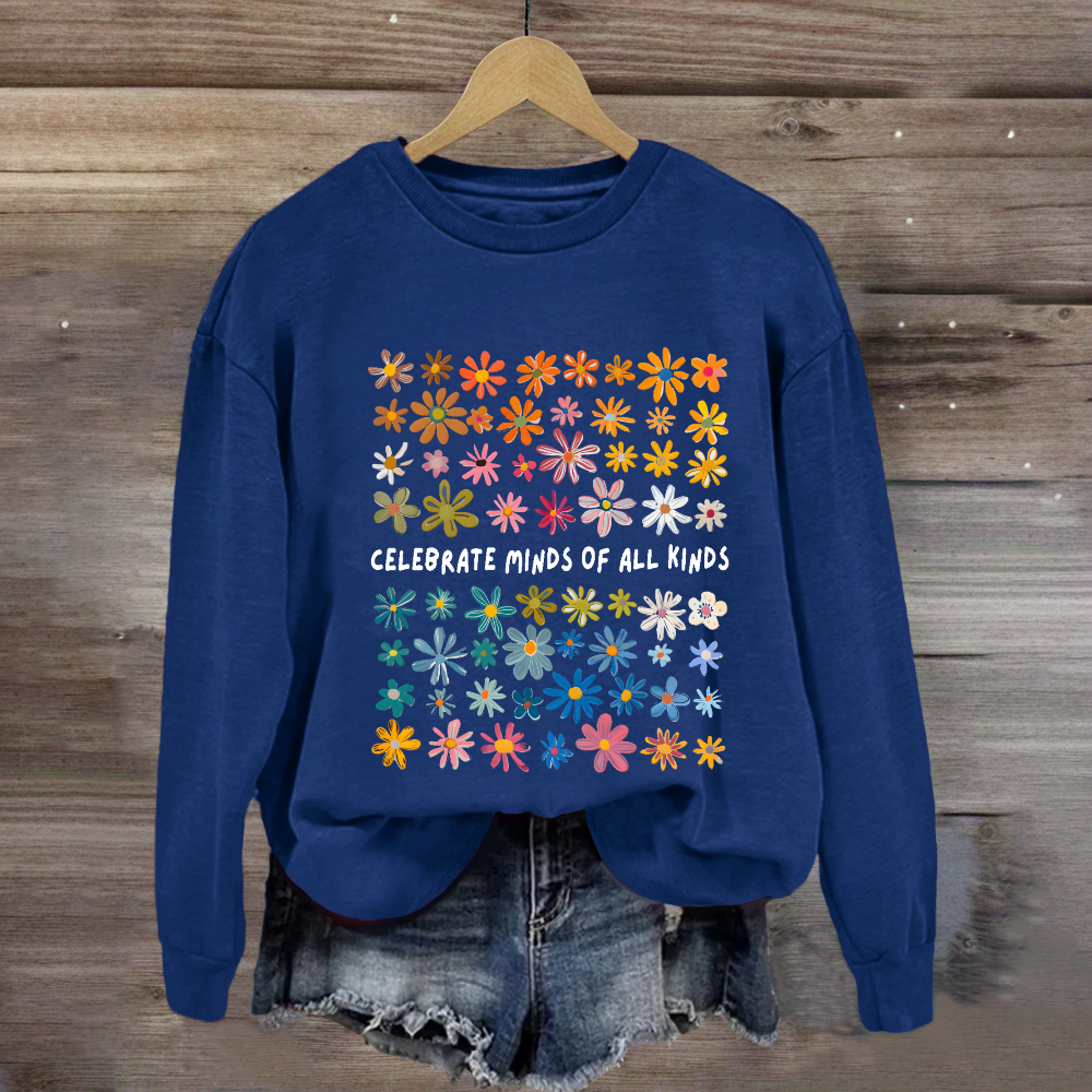 Celebrate Minds of All Kinds Floral Special Education Sweatshirt