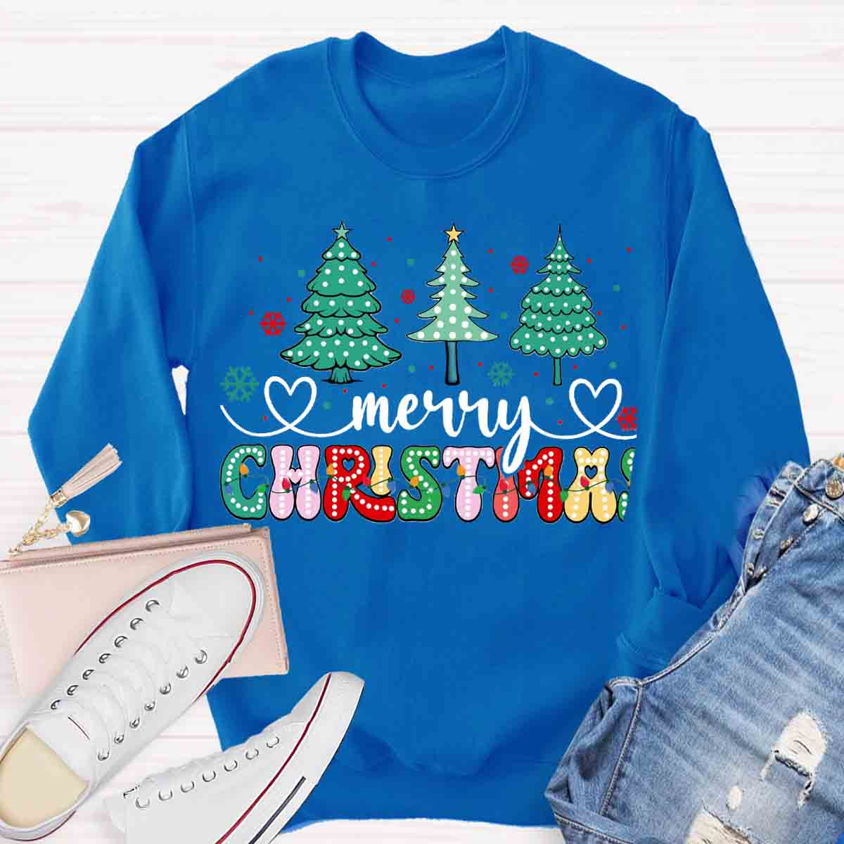 Merry Christmas Tree Teacher Sweatshirt