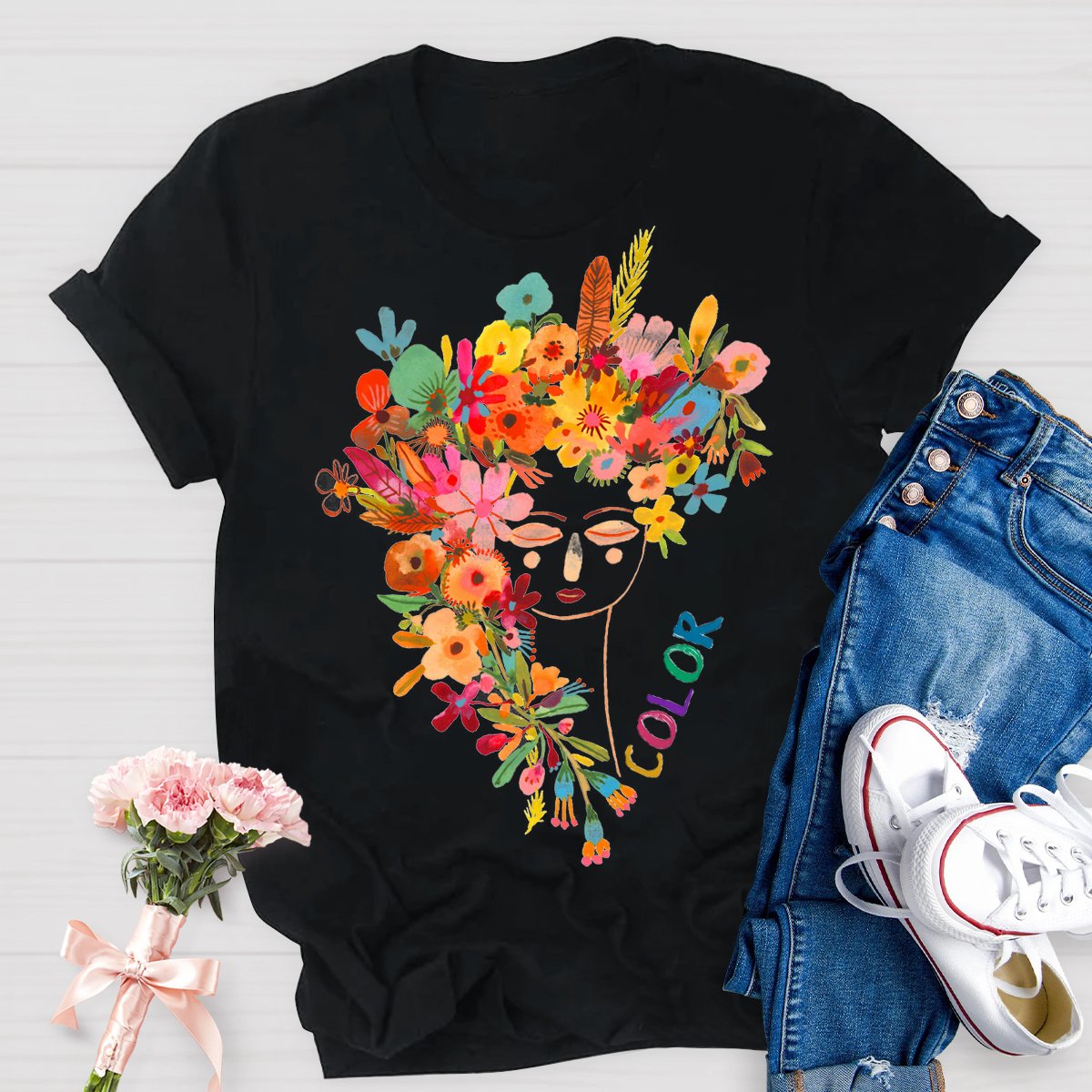 Art Teachers Colorful Print T-Shirt