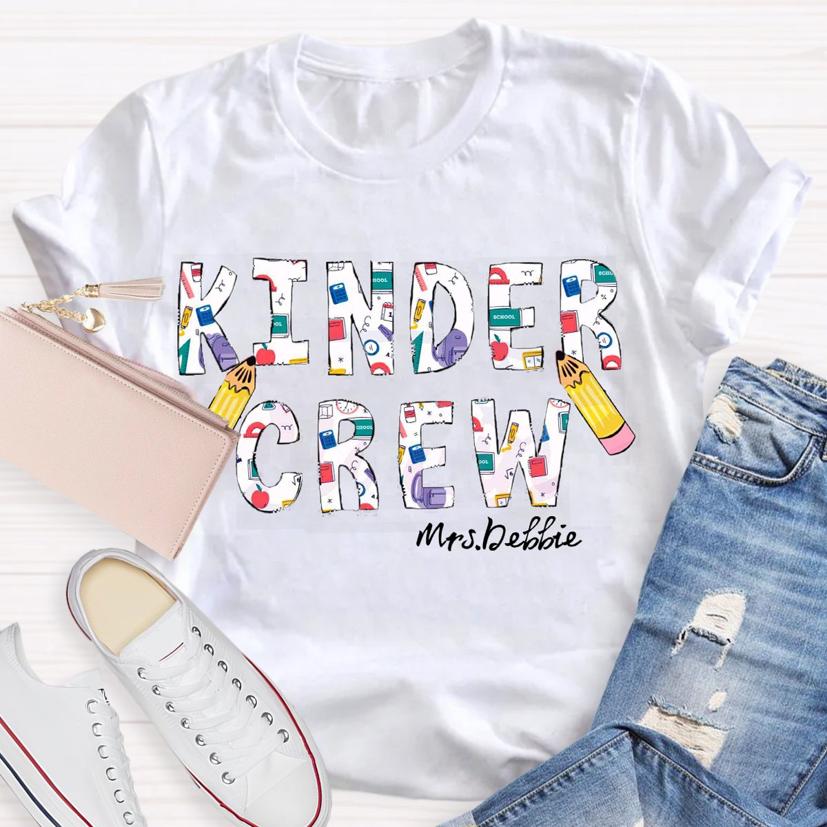 Personalized Name Kindergarten Crew T-Shirt