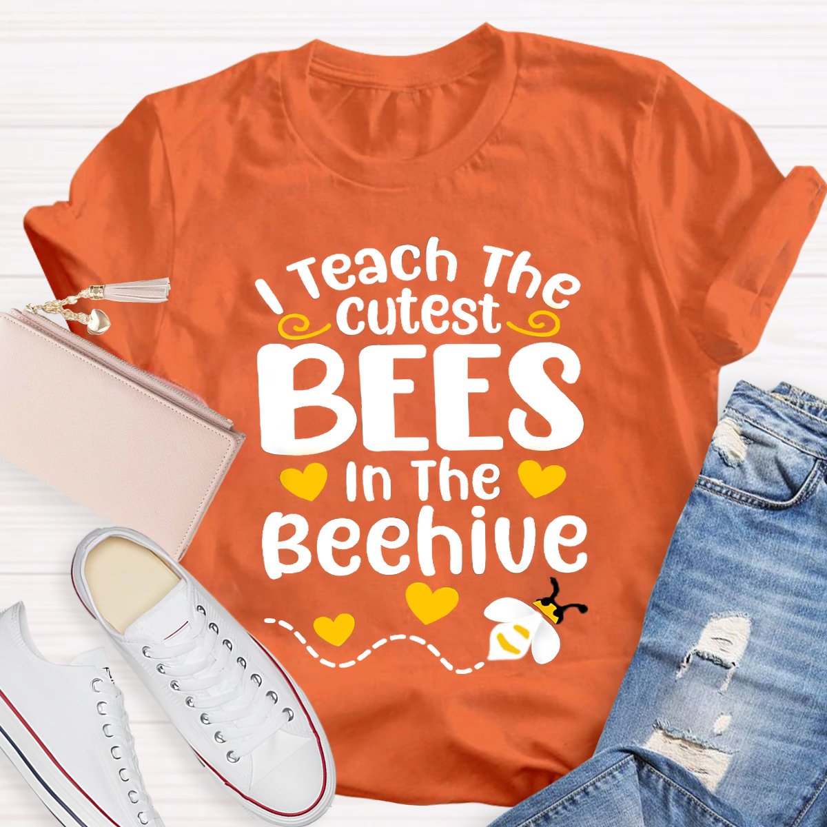 I Teach The Cutest Bees In The Beehive Teacher T-Shirt