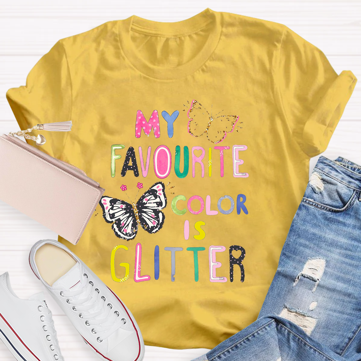 My Favorite Color is T-Shirt Glitter T-shirt