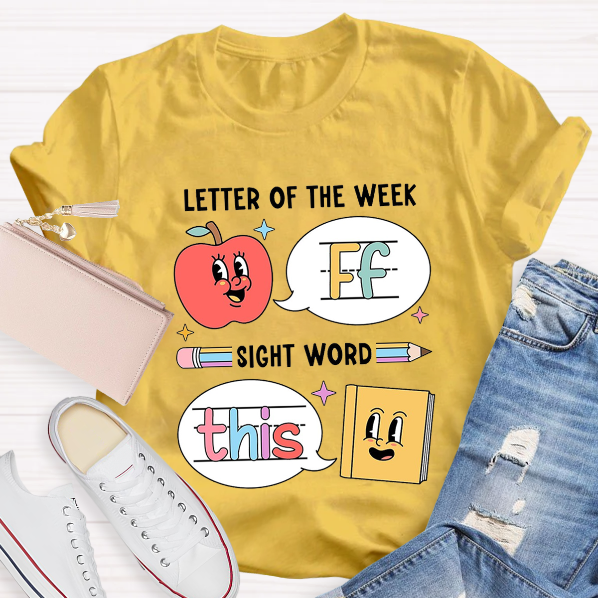 Personalized The Letter Of The Week Teacher T-Shirt