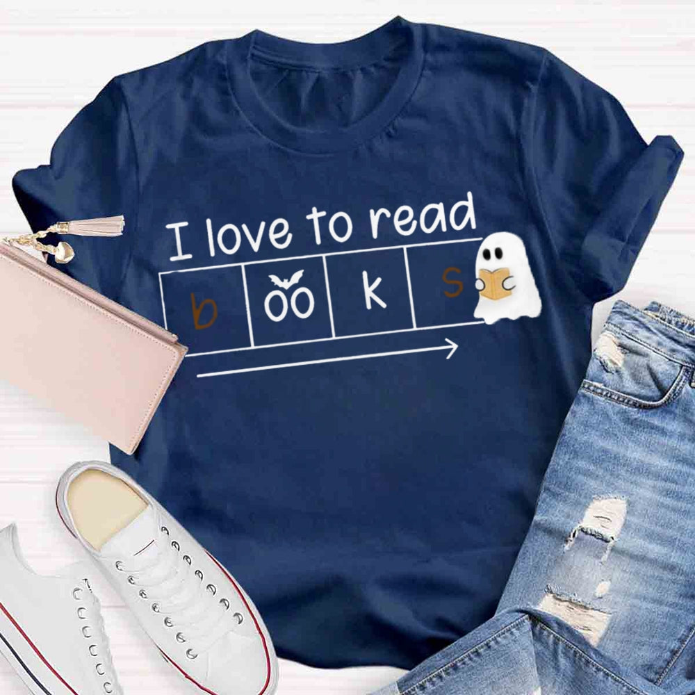 I Love To Read Books Halloween T-shirt