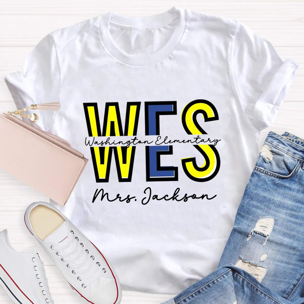 Personalized  School And Teachers Name T-Shirt