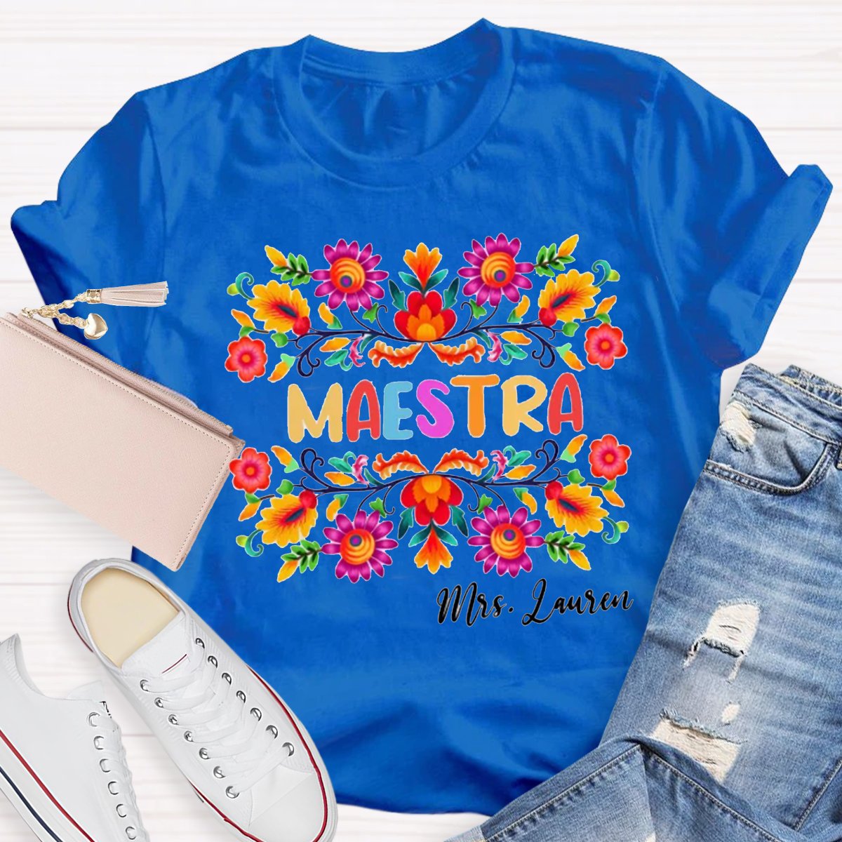 Personalized Maestra Teacher Shirt