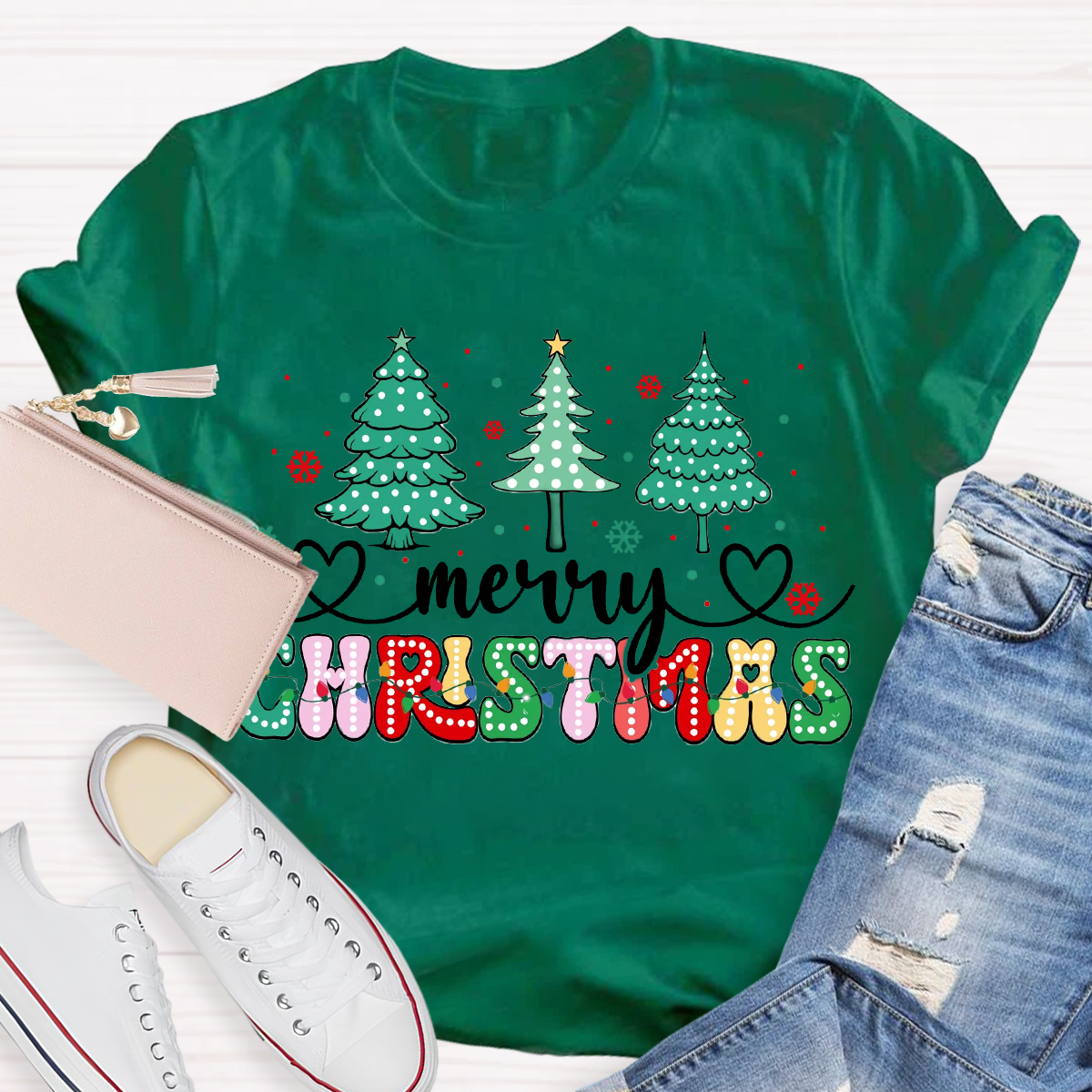 Merry Christmas Tree Teacher T-Shirt