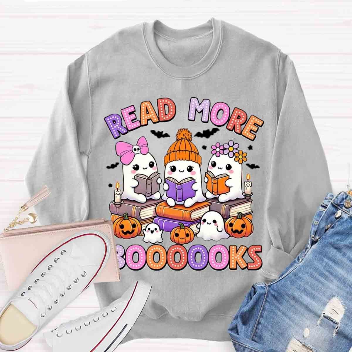 Halloween Reading More Books Sweatshirt