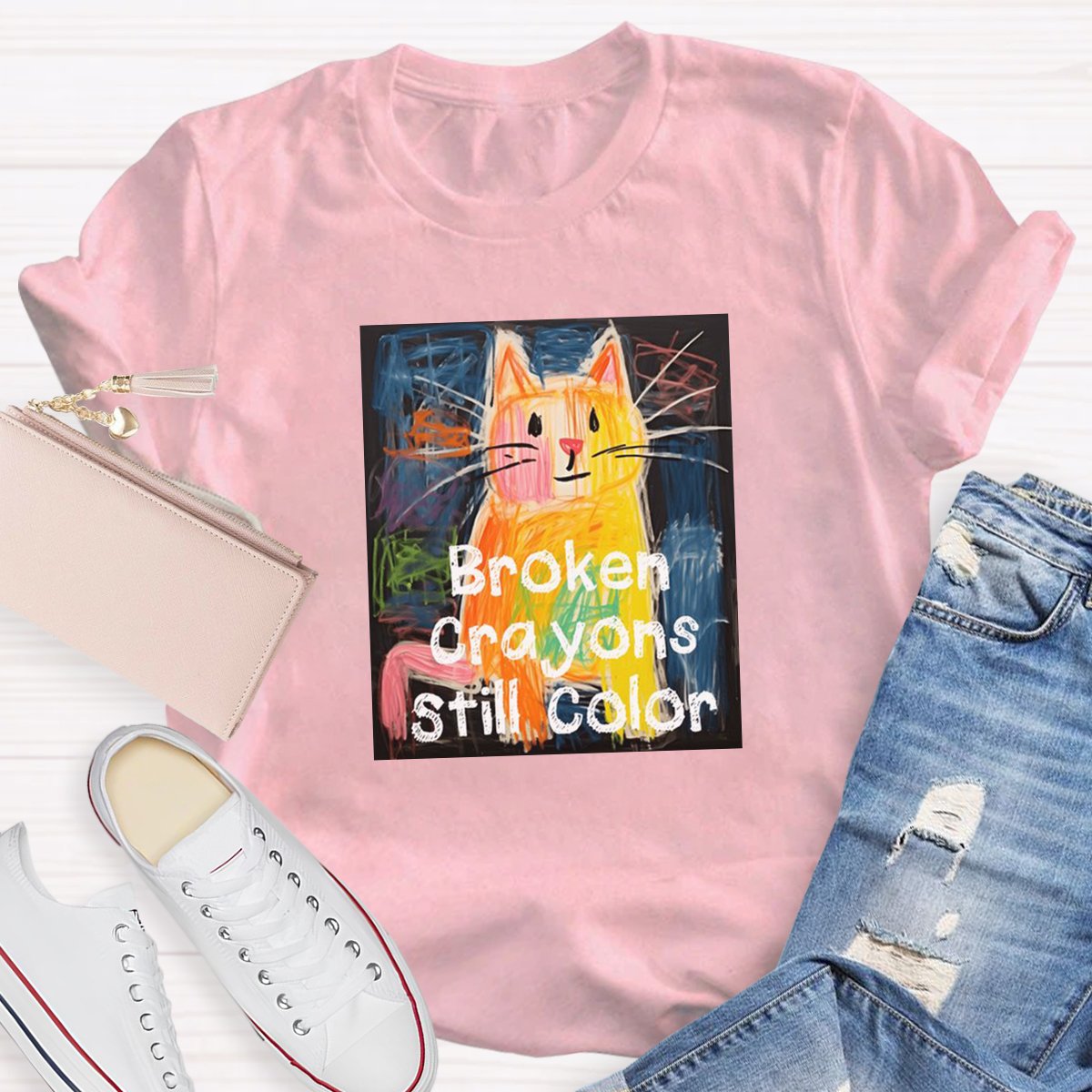 Broken Crayons Still Color Teacher Shirt