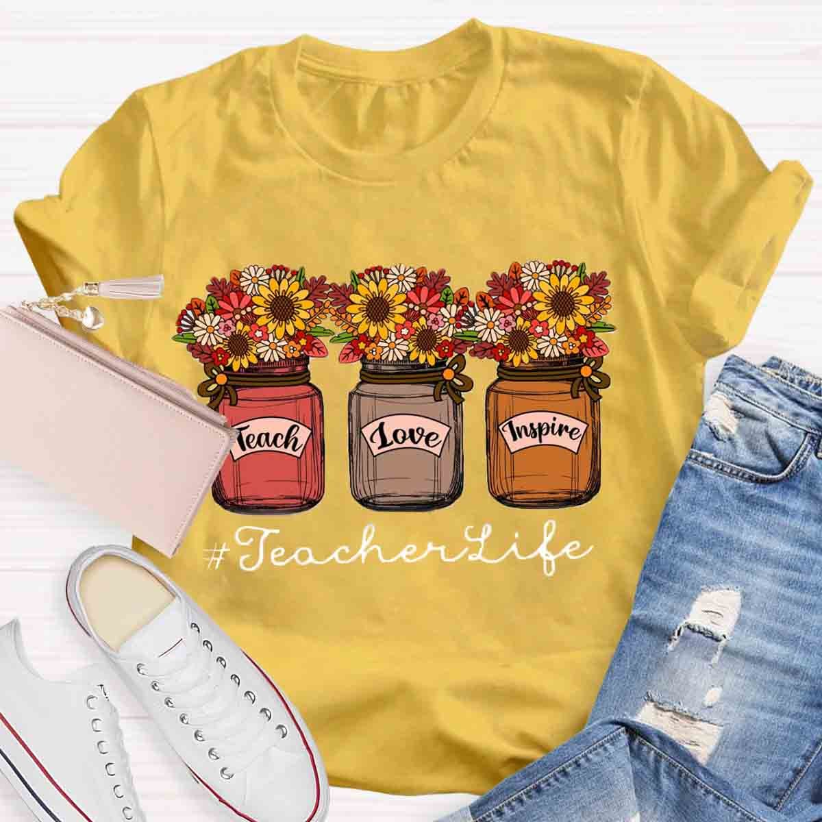 Teacher Life Flower Shirt