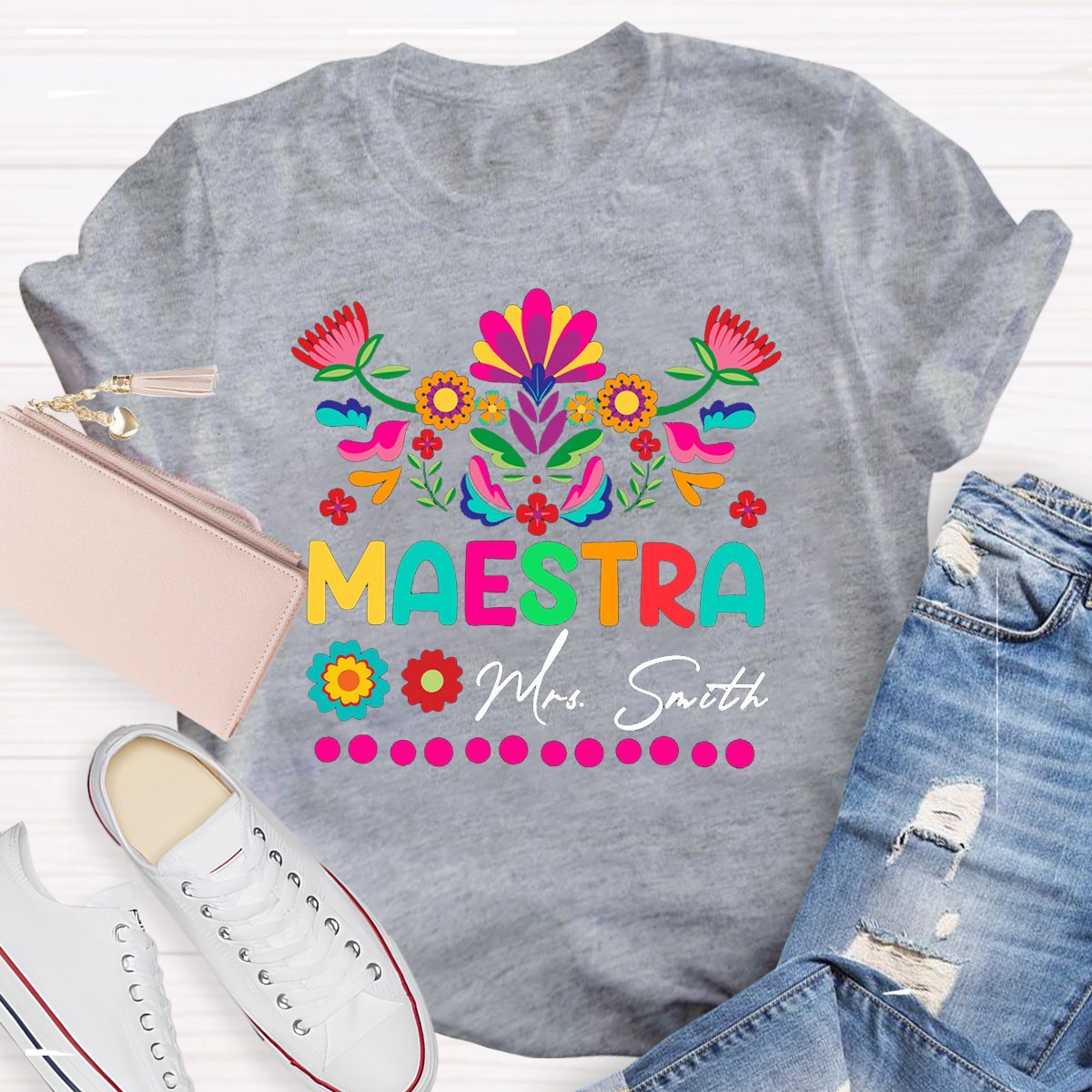 Personalized Maestra Mrs. Smithr Teacher Shirt