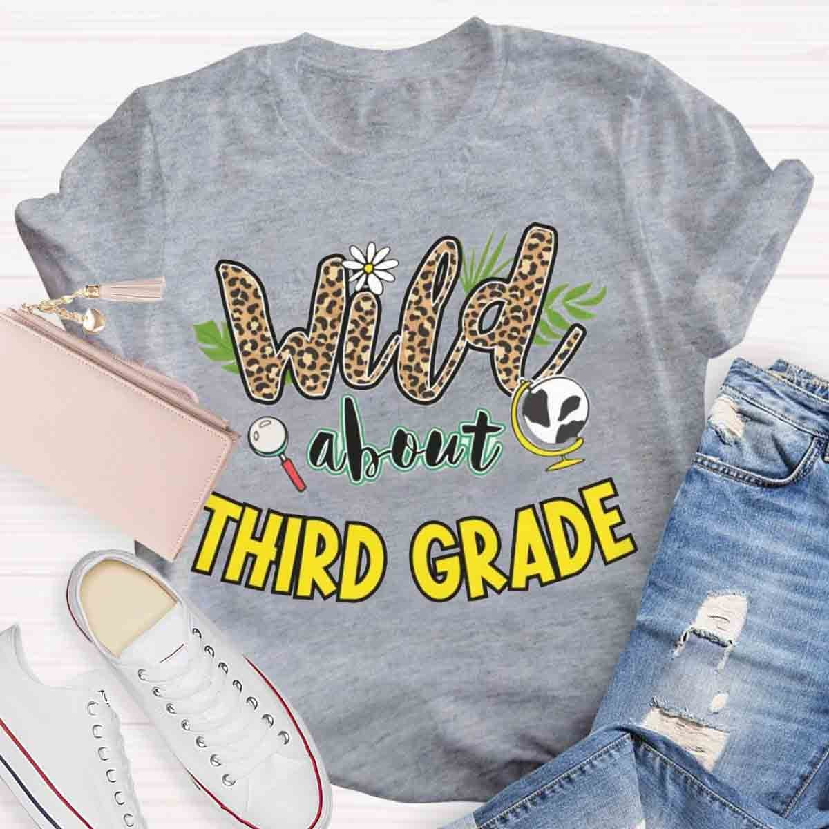 Personalized Grade Wild About Learning Team School T-Shirt