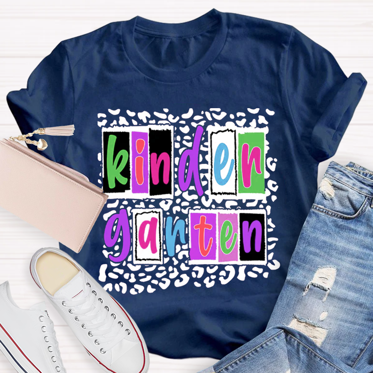 Personalized Grade Colorful Teacher T-Shirt