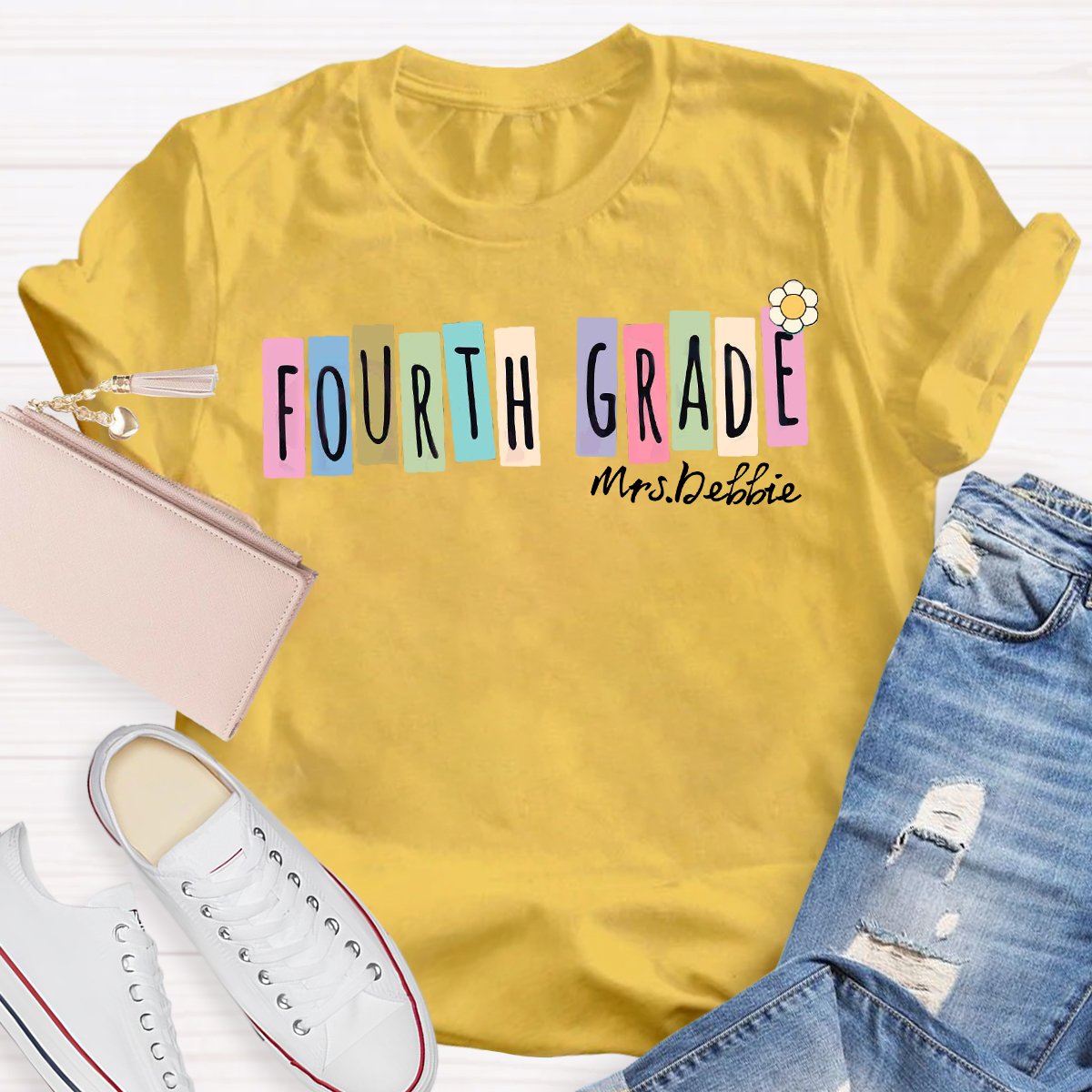 Personalized Teacher Grade And Name Back To School T-Shirt