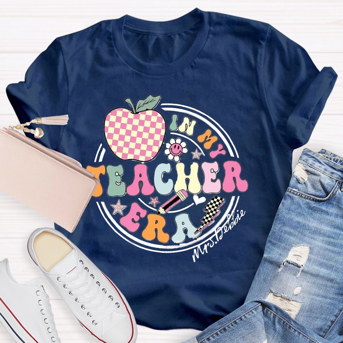 Personalized Name In My Teacher Ear Teacher Shirt