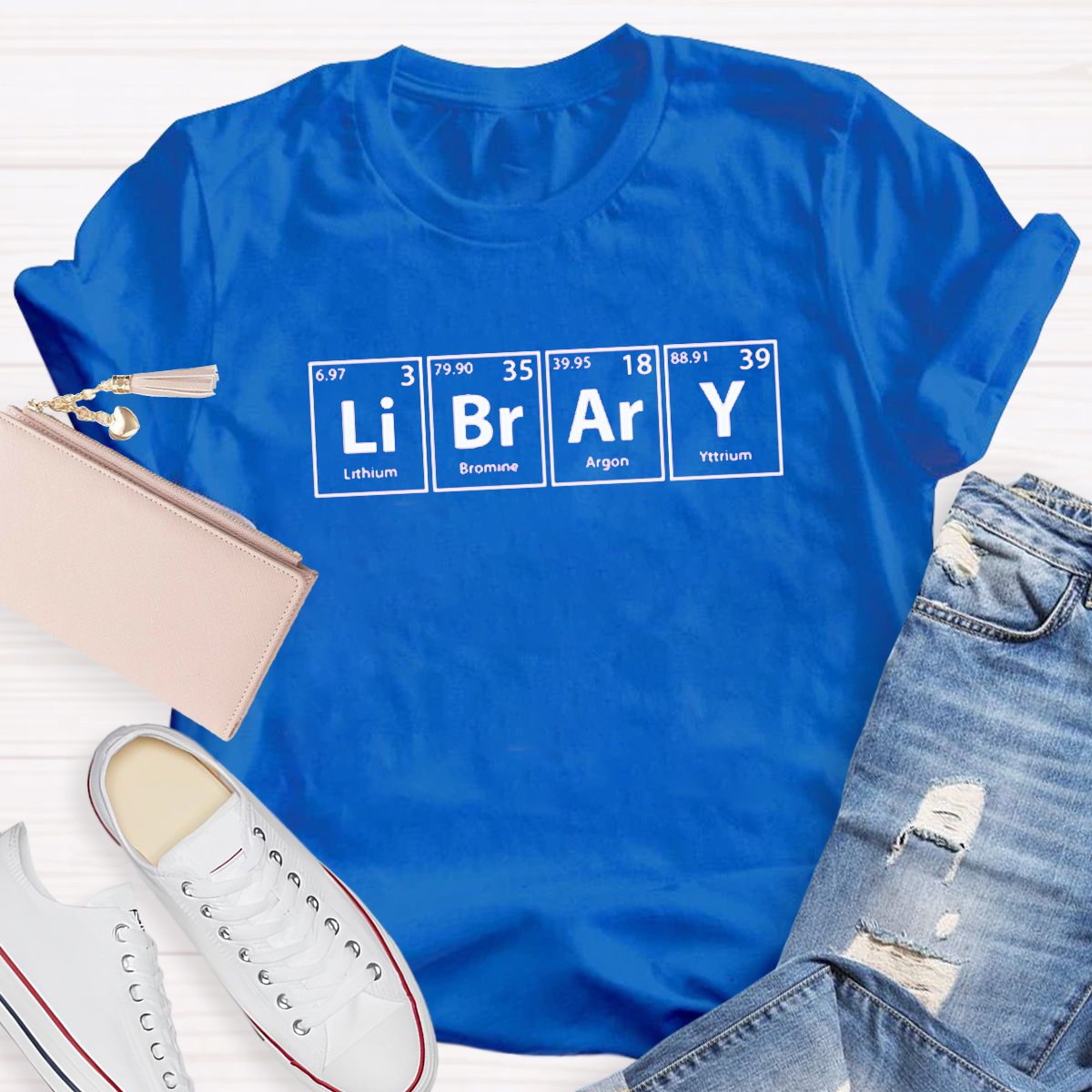 Library Teacher's Chemical Elements T-shirt