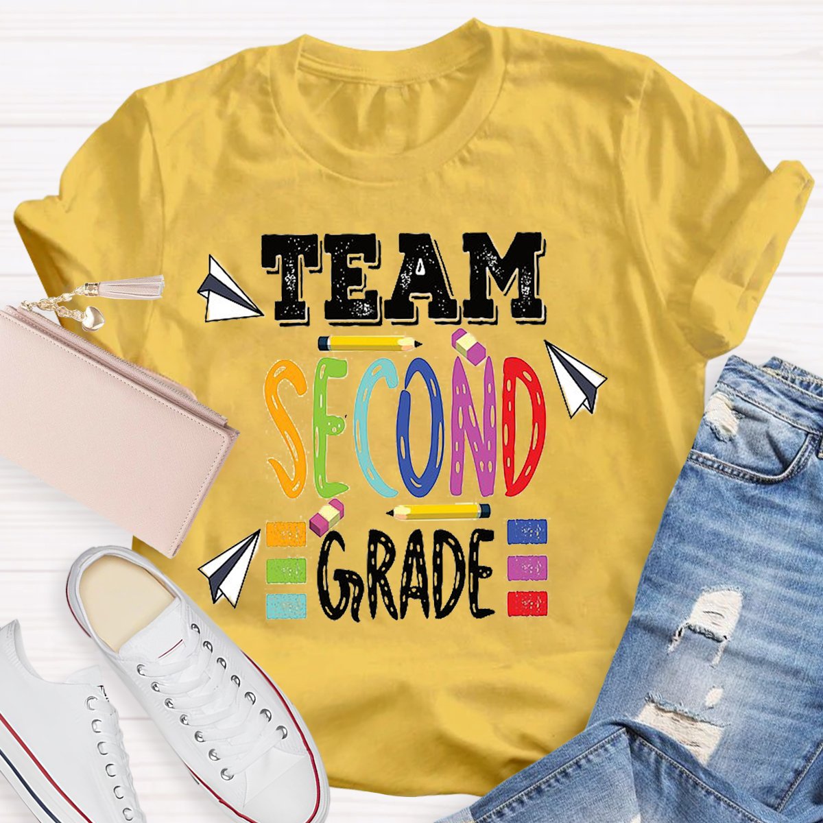 Personalized Grade Team 2nd Grade Back to School T-shirt