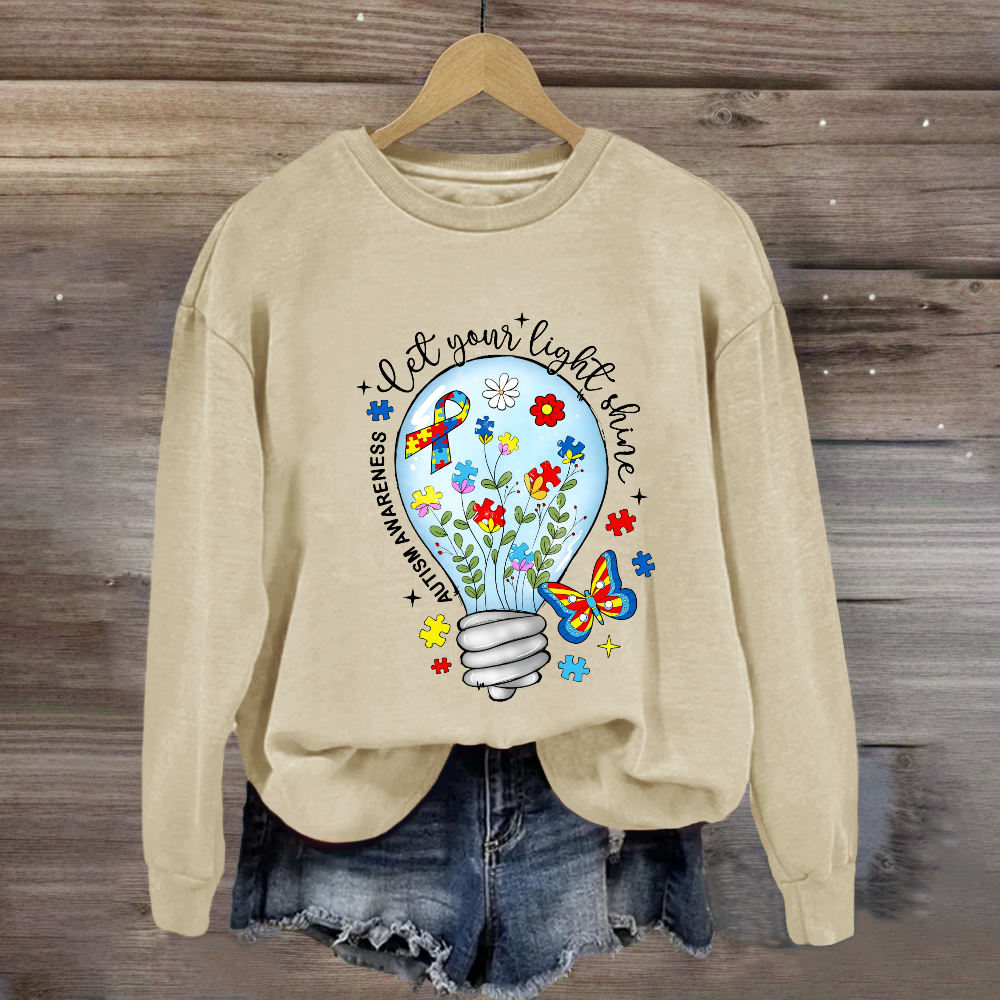 Let Your Light Shine Butterfly Sweatshirt