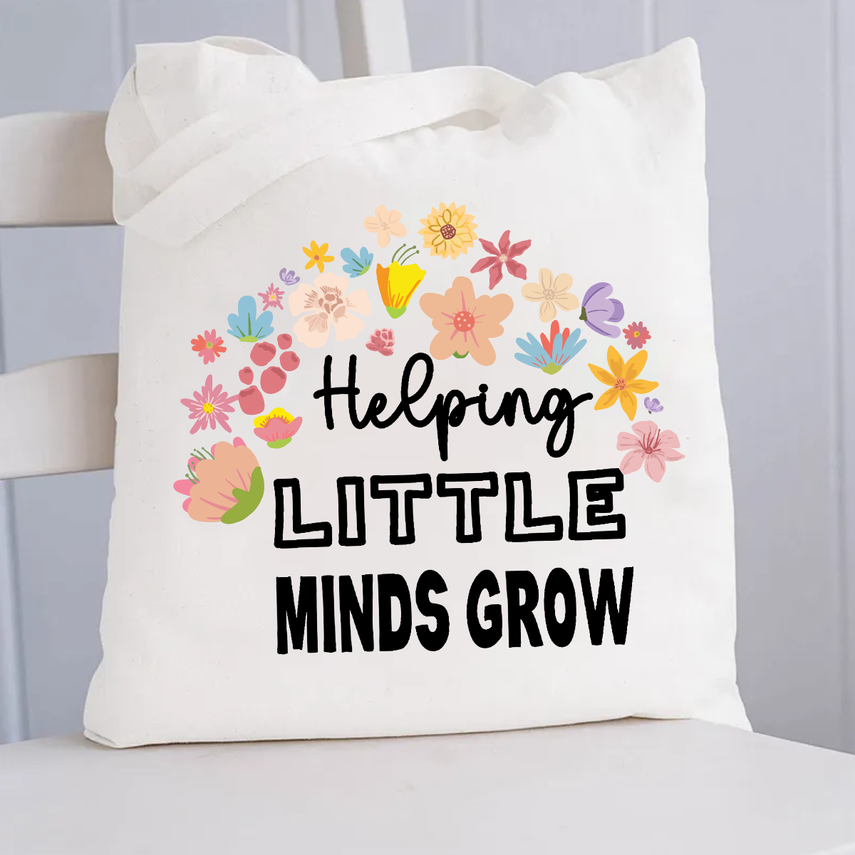 Helping Little Minds Grow Canvas Tote Bag