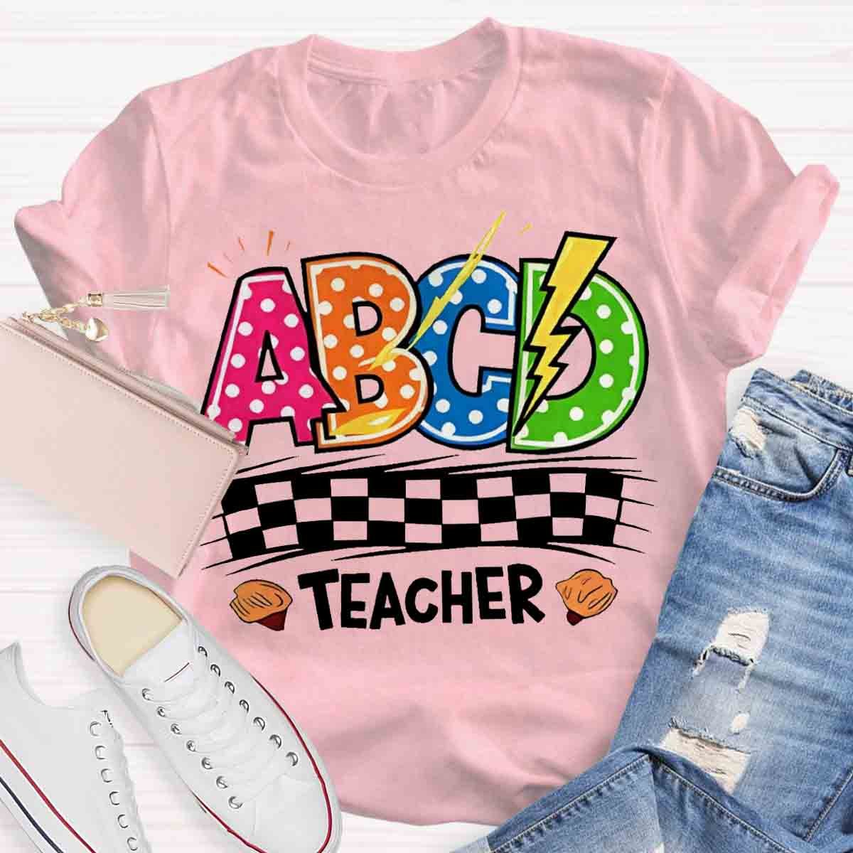 Teacher ABCD Polka dot design T-Shirt