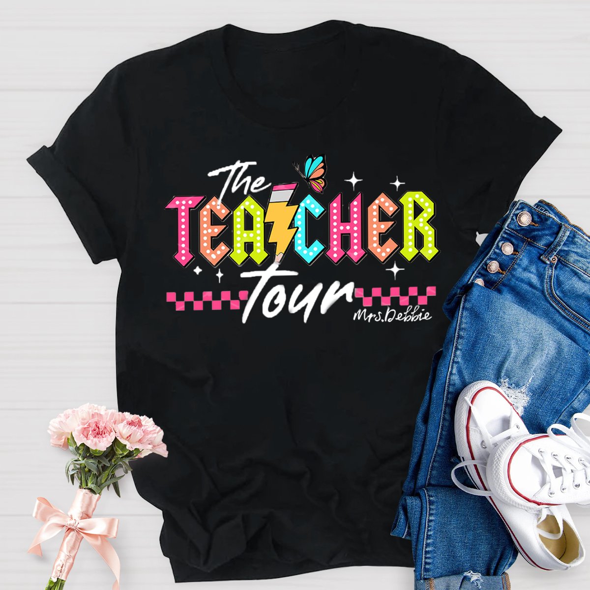 Personalized Name The Teacher Tour T-Shirt