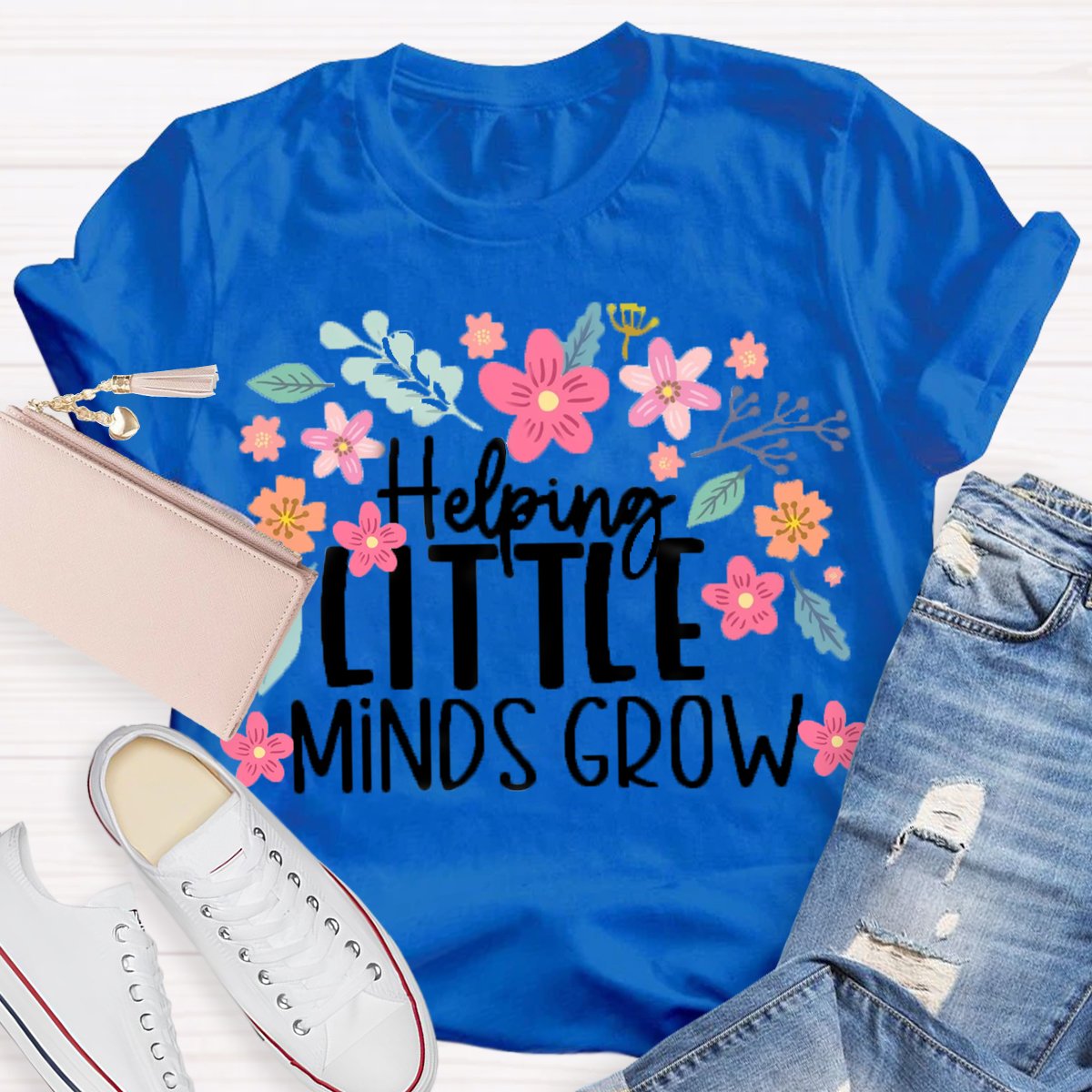 Helping Little Minds Grow Floral Shirt