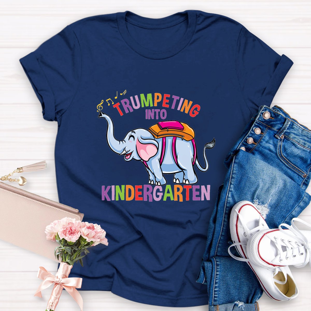 Trumpeting Into Kindergarten Teacher Shirt