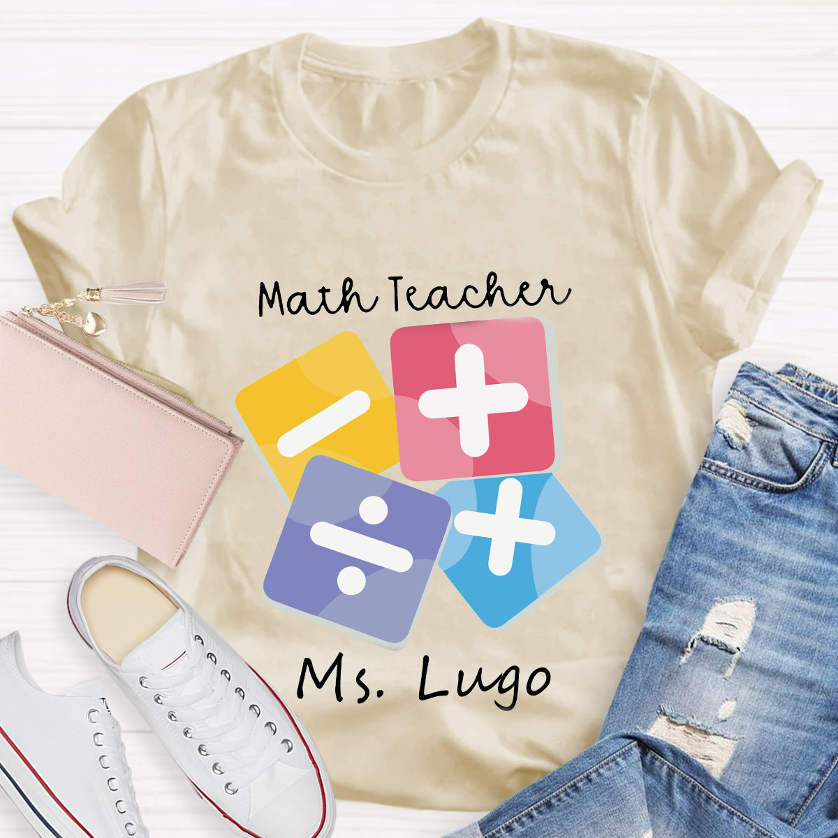 Personalized Name Funny Math Teachers T-Shirt