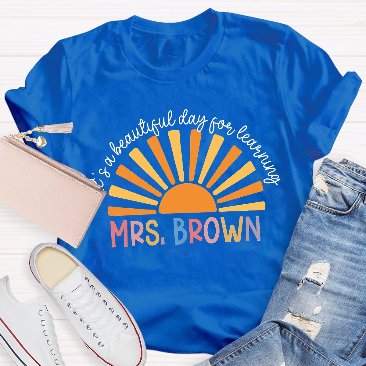 Personalized It's A Beautiful Day For Learning Teacher Shirt