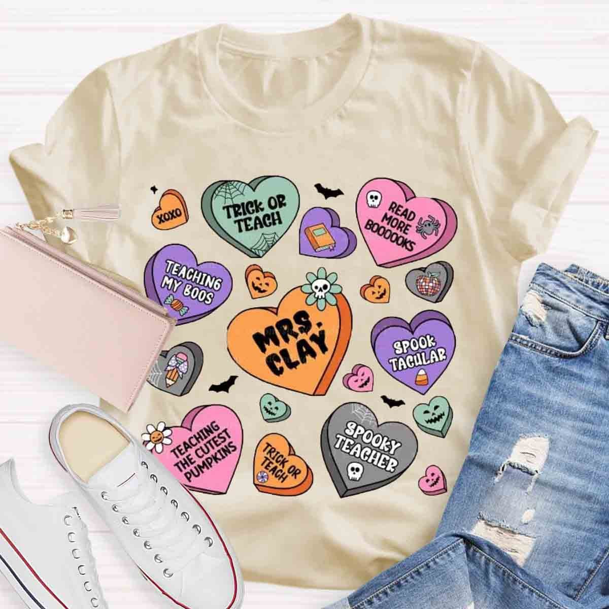 Personalized Name Teacher Halloween Shirt