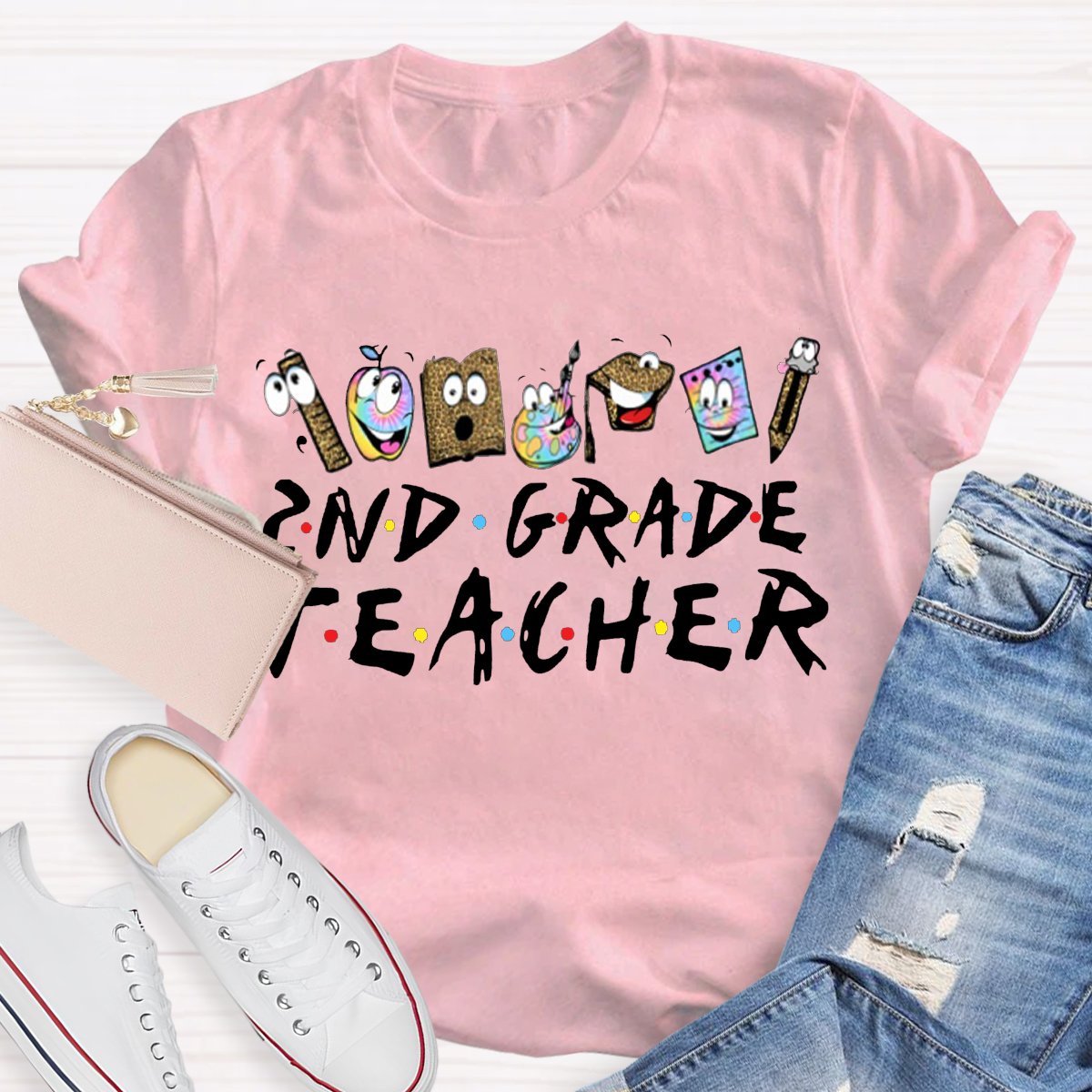 Personalized 2nd Grade Teacher Shirt