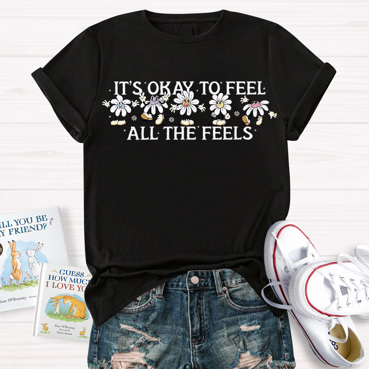 It's Okay To Feel All The Feels Teacher T-Shirt