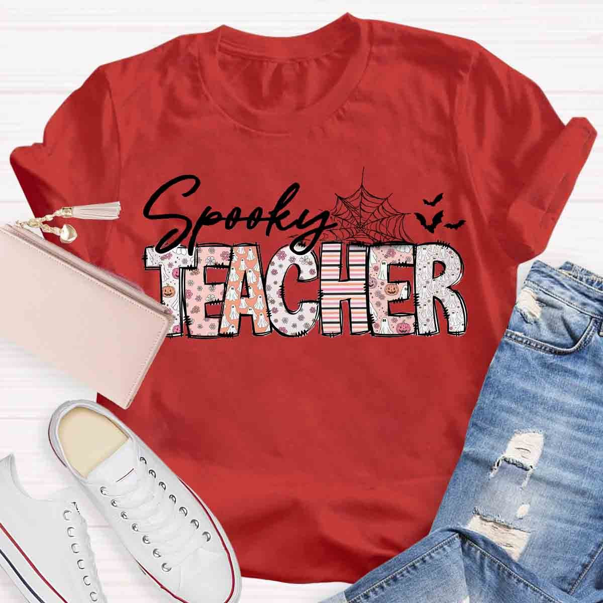 Spooky Teacher Cute Ghost Shirt