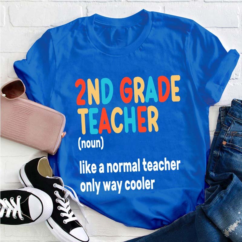 Personalized Grade 1st Grade Teacher Like A Normal Teacher Only Way Cooler Teacher T-Shirt