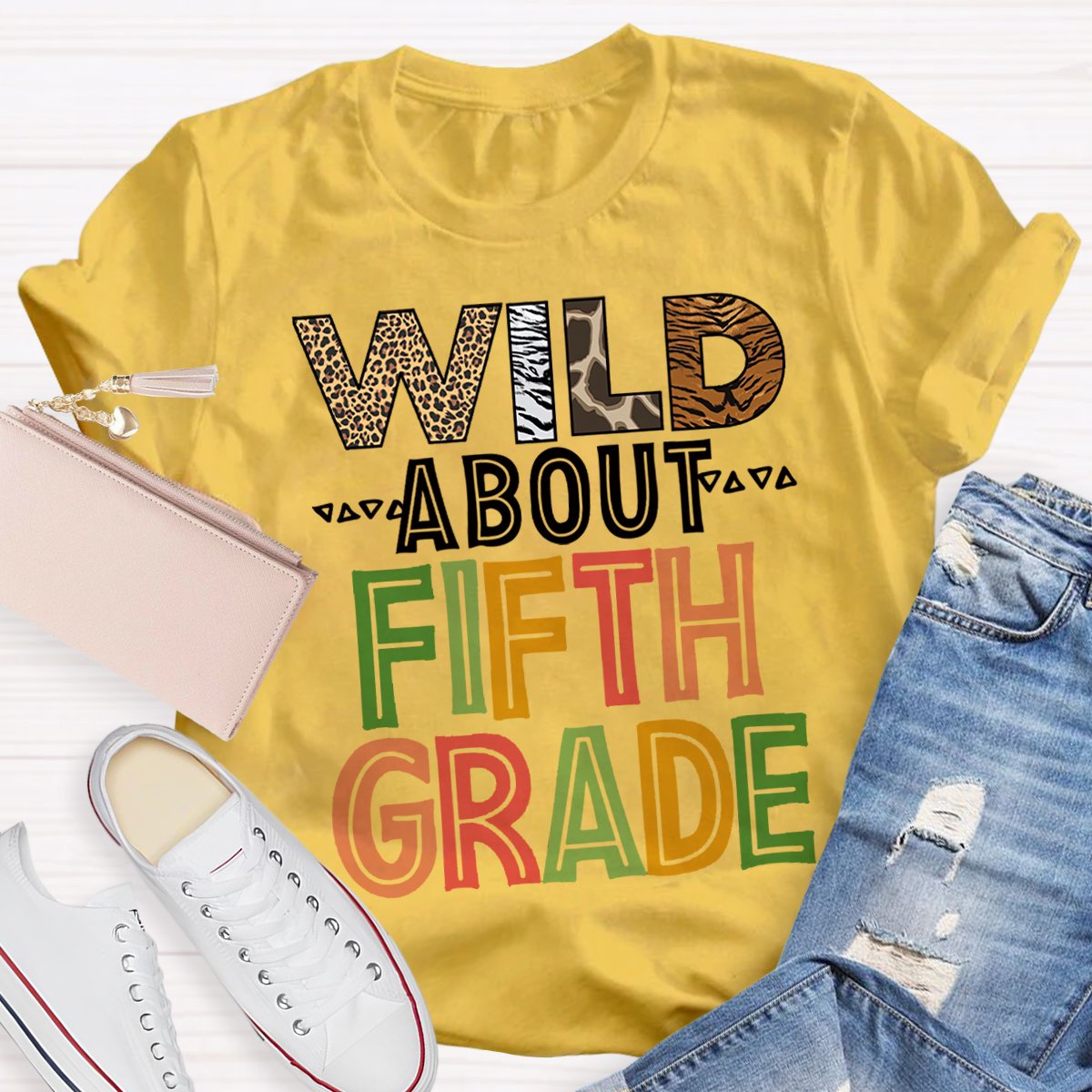 Personalized Wild Avabout Fourth Grade Teacher Shirt